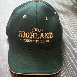 Highland Country Club Adjustable Forrest Green & Tan  Ball Cap by Richardson